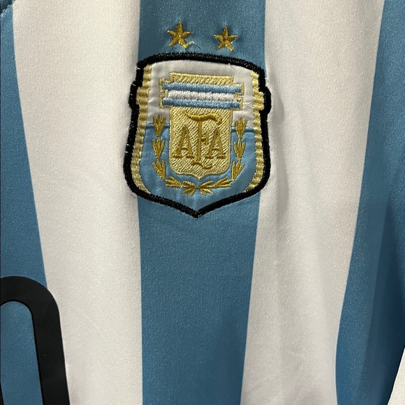 Lionel Messi Argentina Blue and White Striped Soccer Jersey men's XL - Picture 2 of 9